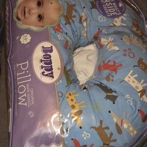Boppy Original Nursing Pillow - Blue with Multicolor Animals